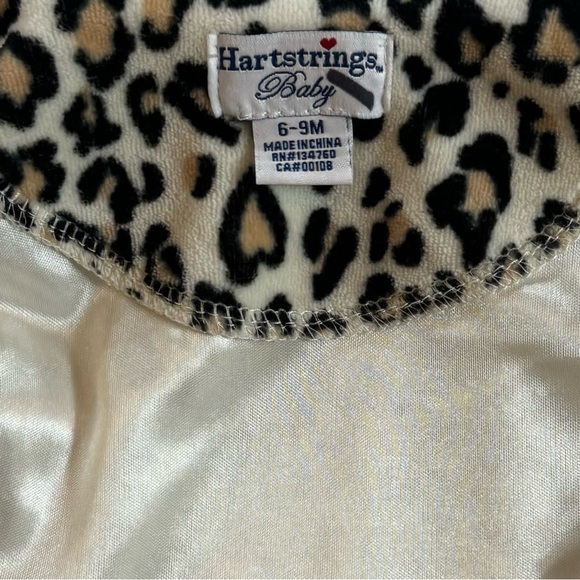 Hartstrings Baby Girl Velour Animal Print Jacket, Size 6-9 Months - Picture 9 of 11